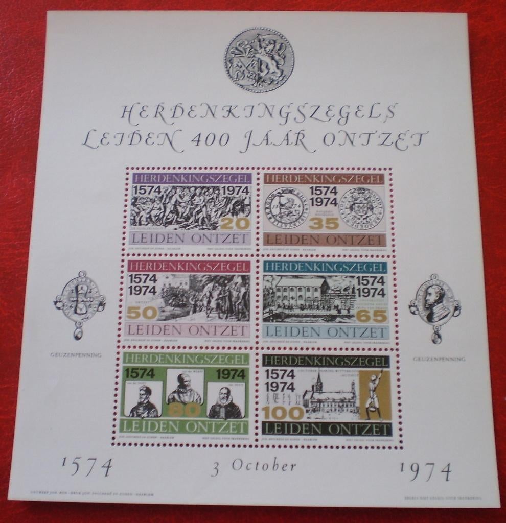 NL Herdenkingszegels 400 Jaar Leidens Ontzet 1974 Postfris, Verzenden, Na 1940, Postfris