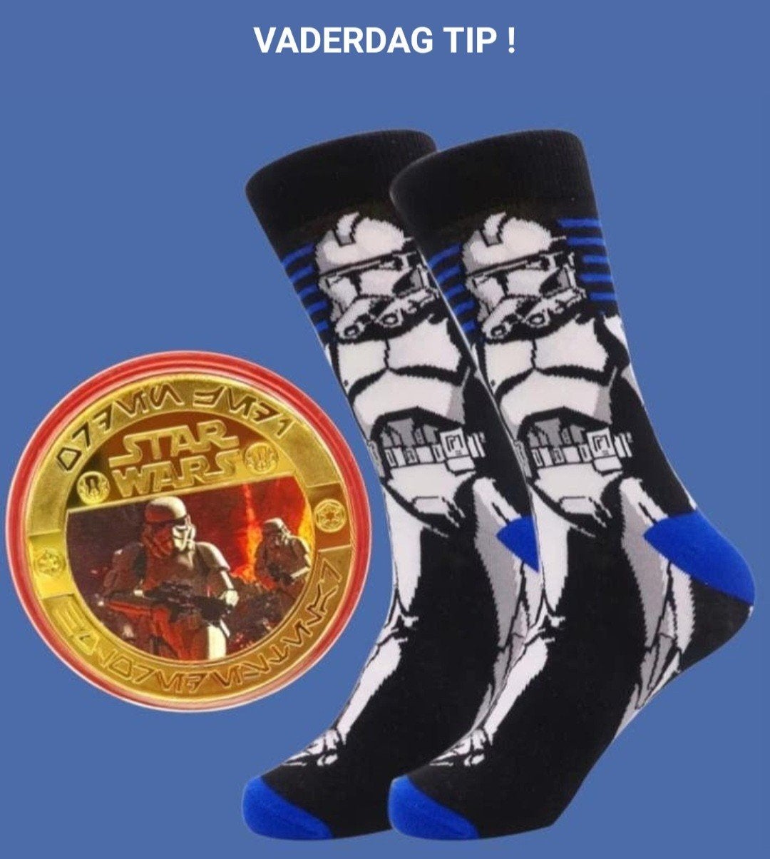 VADERDAG TIP !  STAR WARS SOKKEN + MUNT STAR WARS, Ophalen of Verzenden, Nieuw