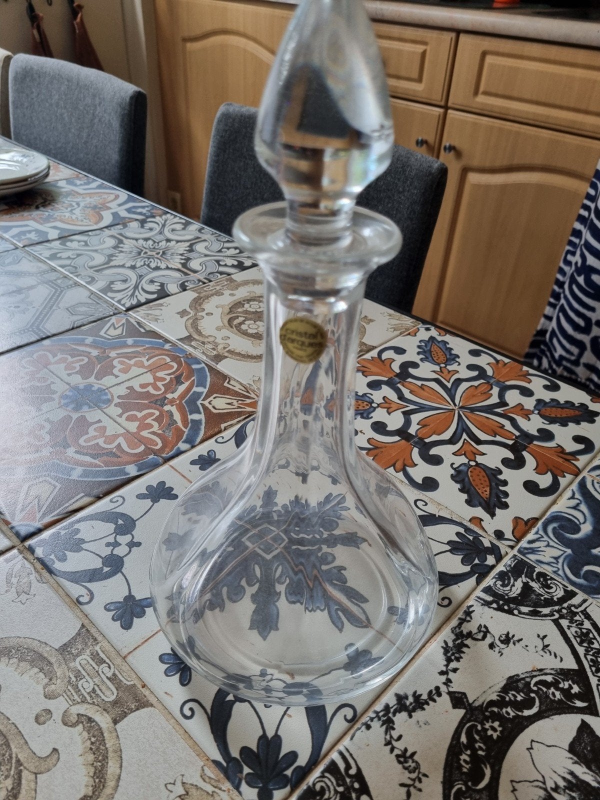 Kristal vintage karaf met stop, Ophalen