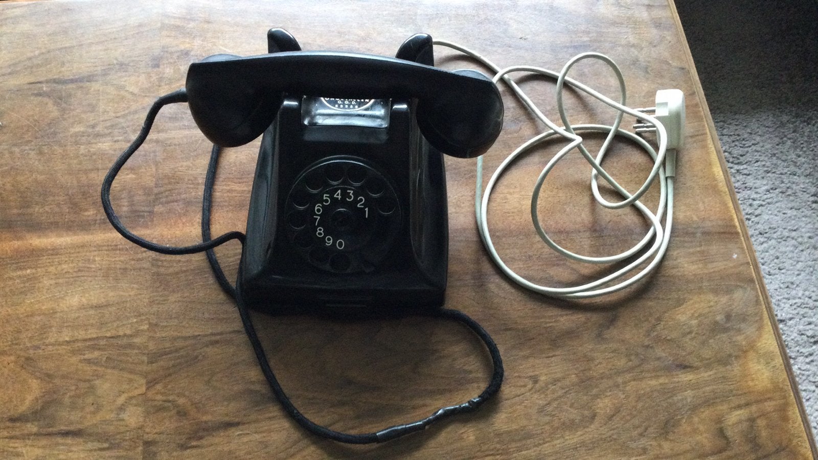 Bakelieten oude telefoon uit 1955, Ophalen of Verzenden, Gebruikt
