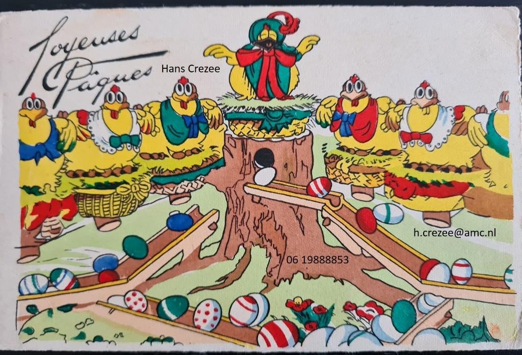 zoek oud disney postkaart ansichtkaart joyeuses paques pasen, Verzamelen, Ophalen of Verzenden, 1920 tot 1940, Feest(dag)