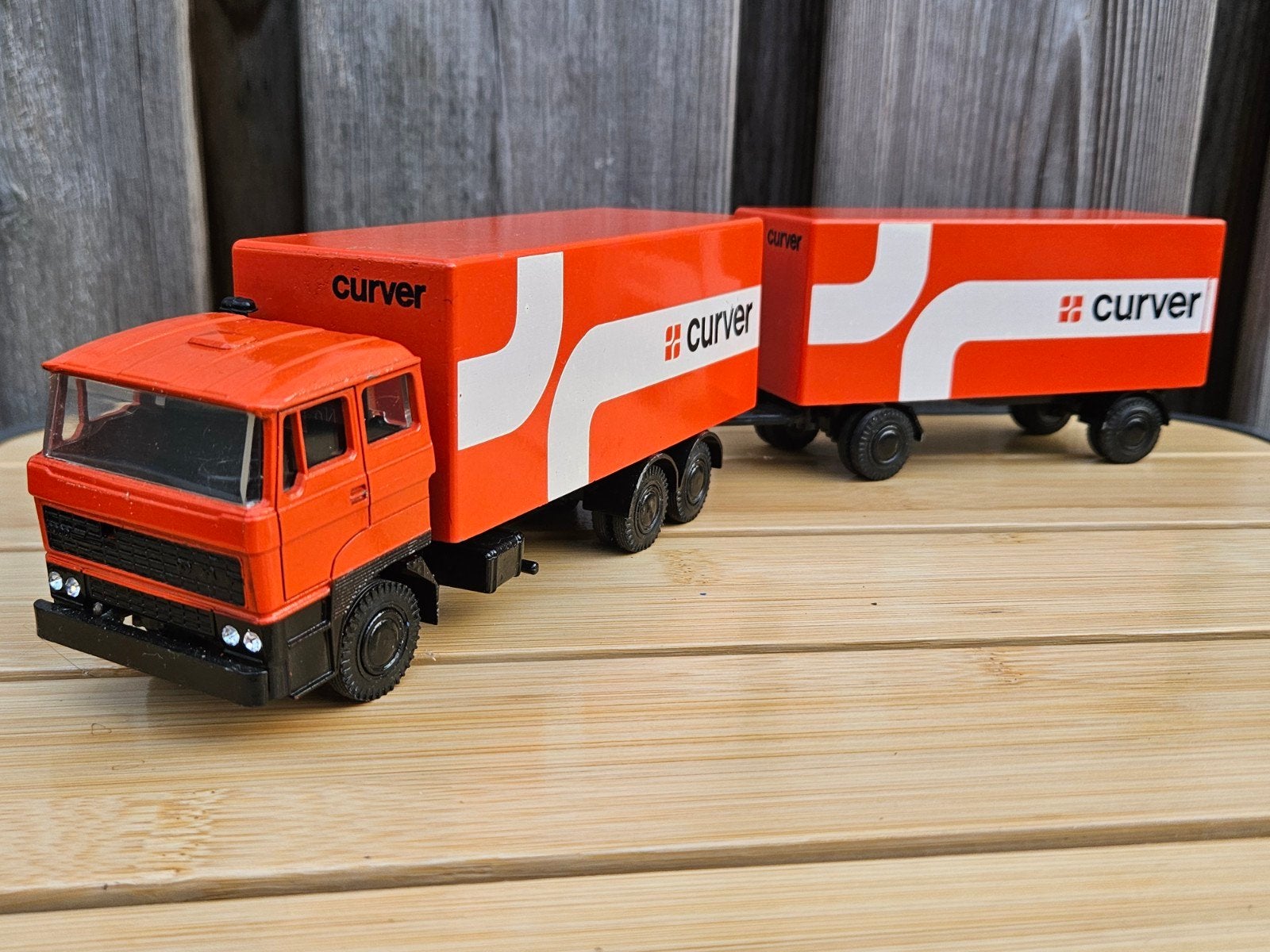 Lion Toys DAF 2800 Combi Curver vrachtauto met aanhanger, Ophalen of Verzenden, Zo goed als nieuw, Bus of Vrachtwagen, Lion Toys