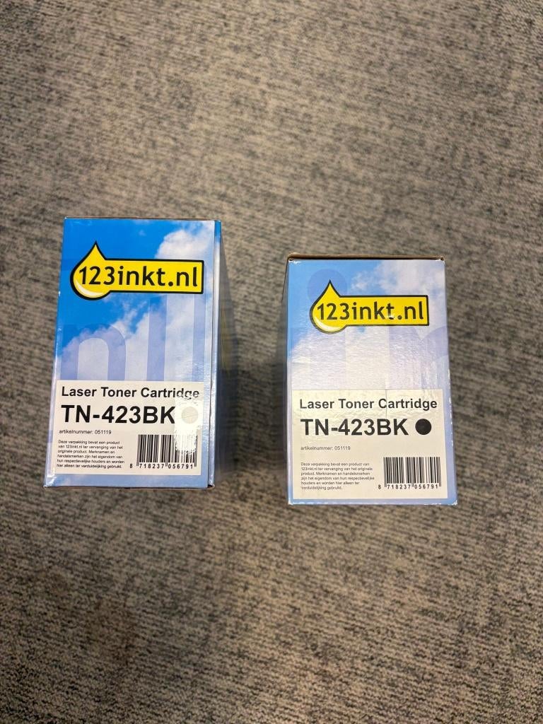 2x 123inkt huismerk, Brother TN-423BK toner zwart, Computers en Software, Printerbenodigdheden, Ophalen, Nieuw, Toner, 123 Inkt
