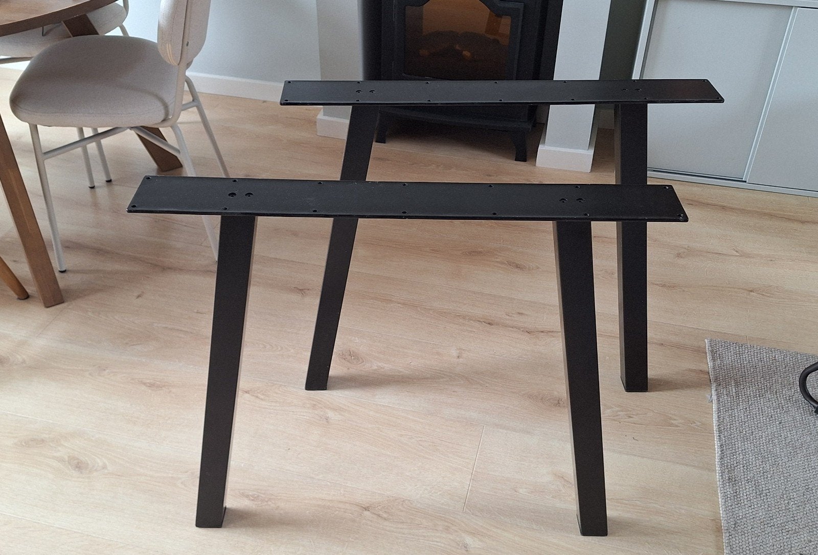WOOOD stalen A-poten voor tafel (set van 2), Huis en Inrichting, Ophalen, Tafelpoot, 50 tot 100 cm, 50 tot 100 cm