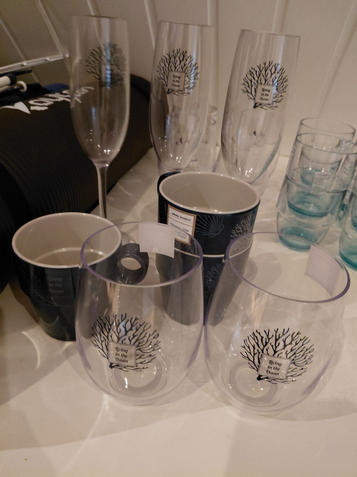 Marine Business Servies Restanten - Living in the Ocean, Glas of Glazen, Kunststof, Overige merken, Nieuw