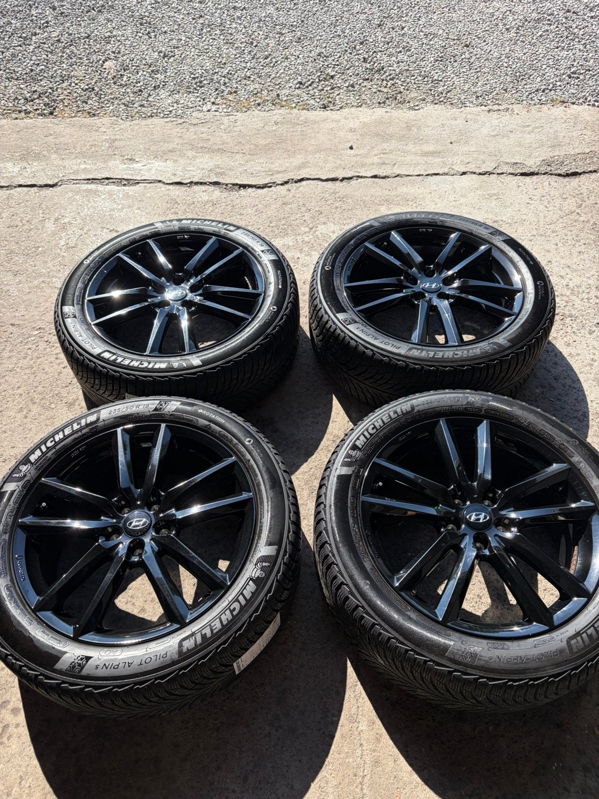 Velgen Winterset 19 inch Hyundai Tucson met Tpms Sensoren, Auto-onderdelen, Banden en Velgen, Gebruikt, Banden en Velgen, Winterbanden