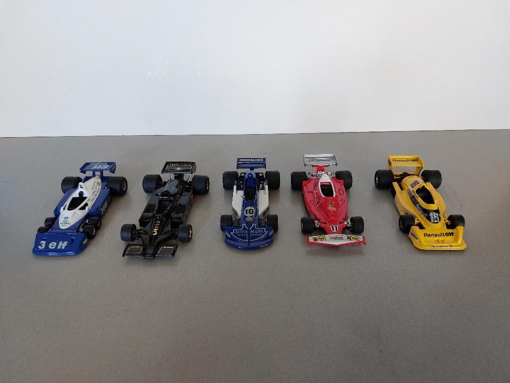 Set 5 EIDAI Co F1 Cars Ferrari, Lotus, Tyrrell Renault March, Hobby en Vrije tijd, Modelauto's | 1:43, Ophalen of Verzenden, Zo goed als nieuw