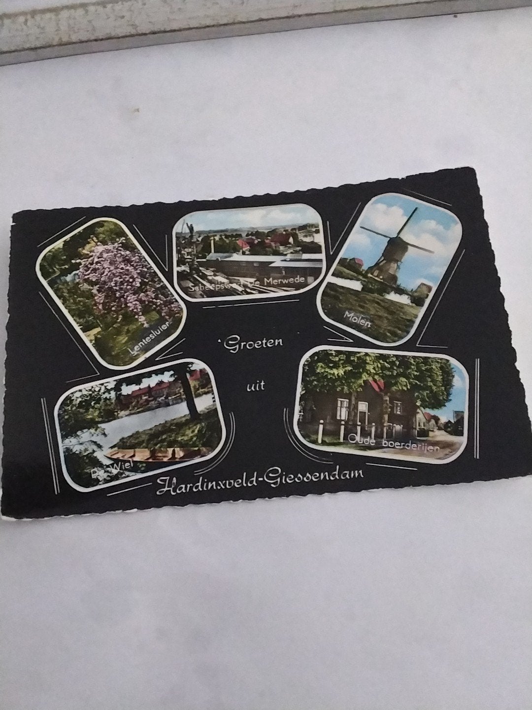 Oude ansichtkaart Groeten uit Hardinxveld-Giessendam, Ophalen of Verzenden, 1940 tot 1960, Gelopen, Zuid-Holland