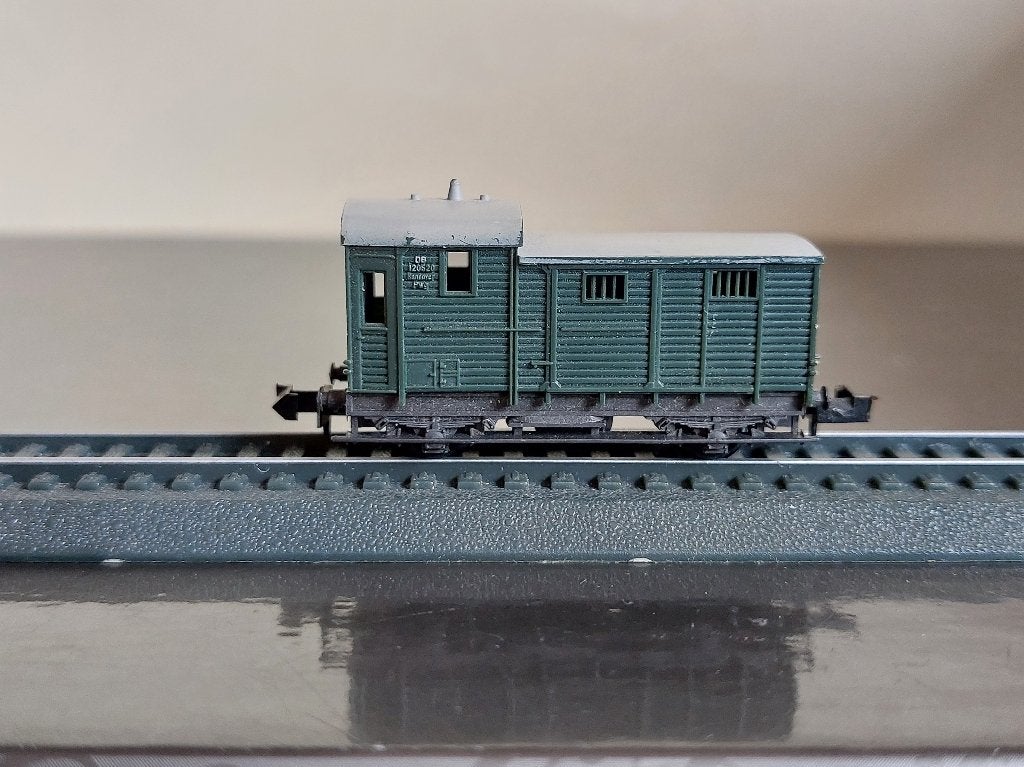 Minitrix 3254 - Goederentrein begeleidingswagen Pwg (11607), Gebruikt, Gelijkstroom, Trix, Wagon