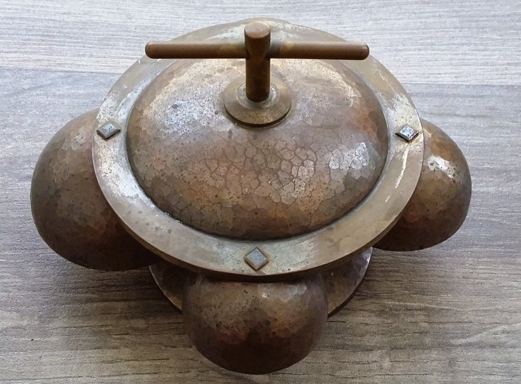 Om 1925-1935 Altaarschel Altaarbel Kerkbel Kerkmisbel Misbel, Antiek en Kunst, Antiek | Koper en Brons, Ophalen of Verzenden, Brons