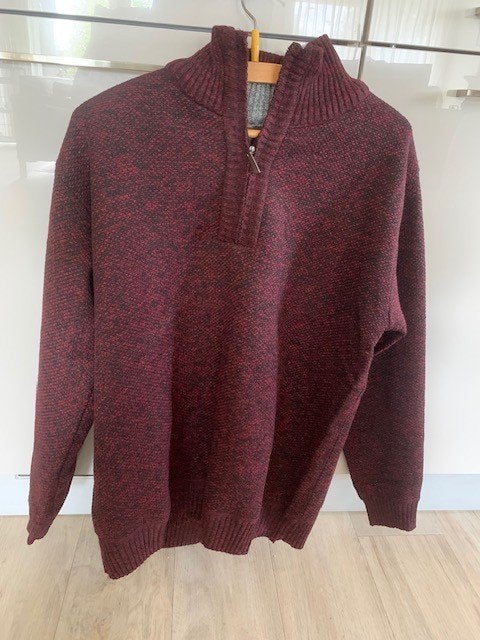 Bordeauxrood/gemêleerde schipperstrui (maat XL), Ophalen of Verzenden, Nieuw, Maat 56/58 (XL), Rood