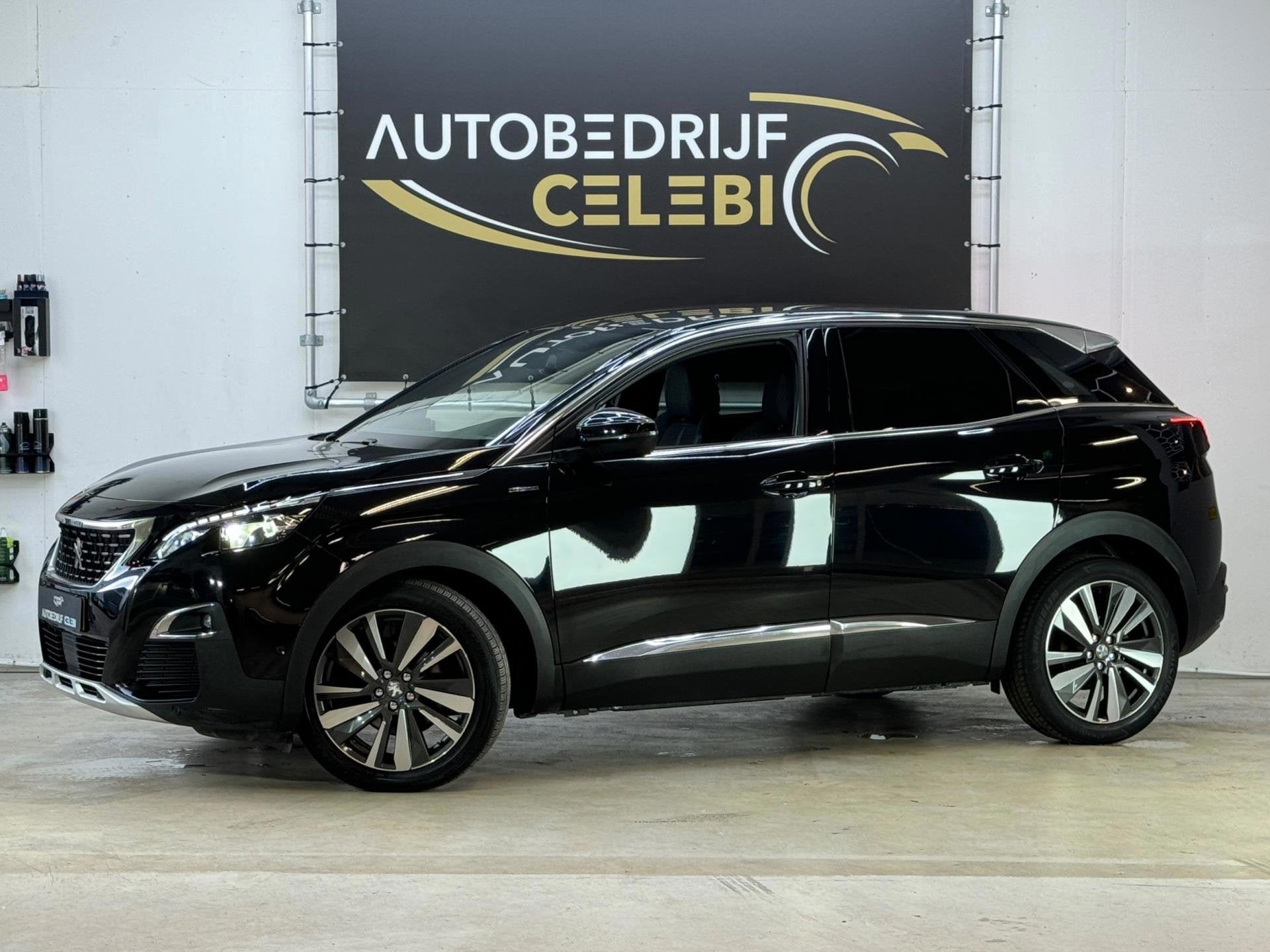 Peugeot 3008 1.2 PureTech GT Line 2016 ZWART DODEHOEK&RIJSTR, Auto's, Gebruikt, 1199 cc, Zwart, Origineel Nederlands