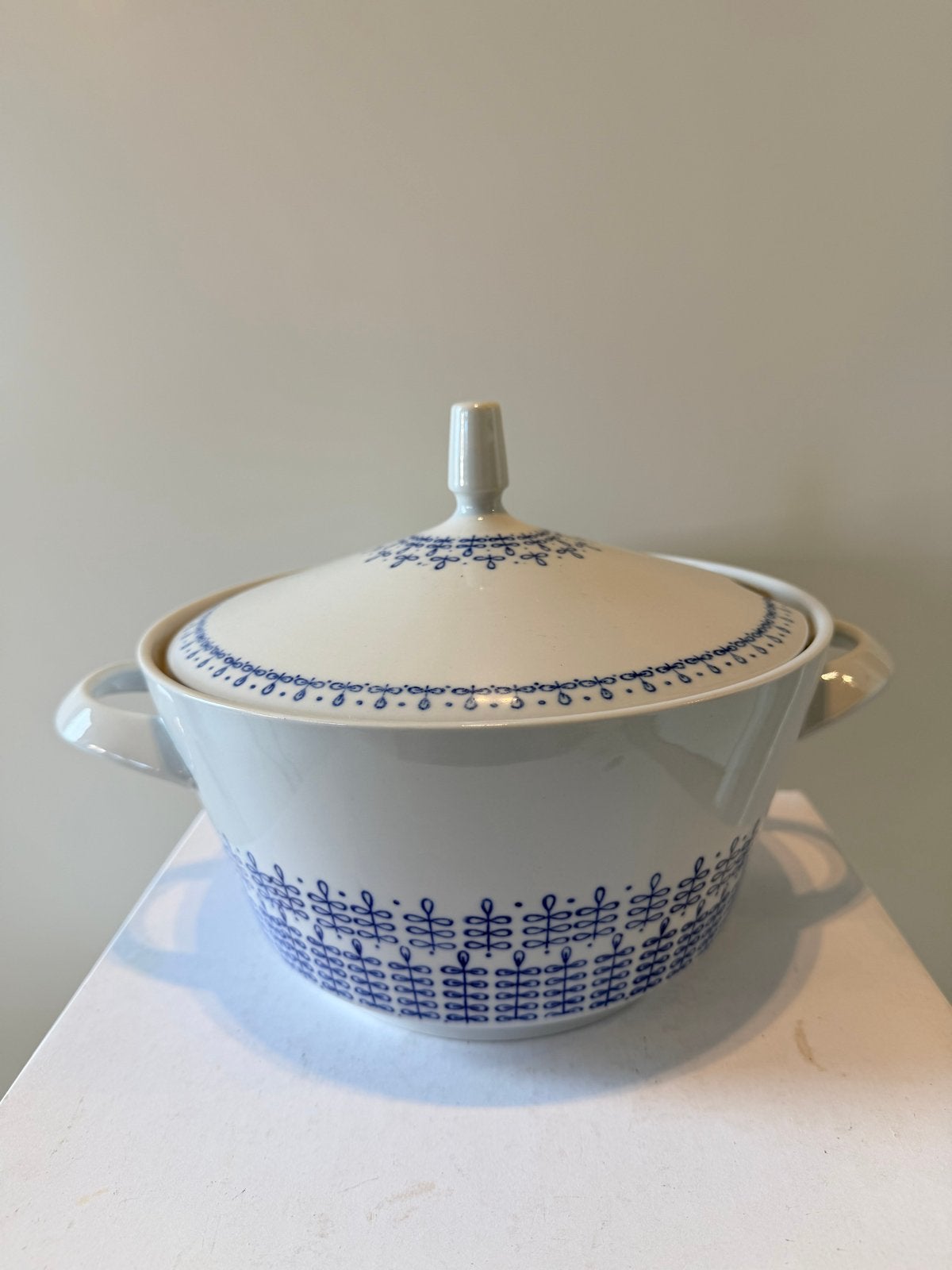 Vintage Lyngby Porcelæn soepterrine, Tangent decor, Antiek en Kunst, Ophalen