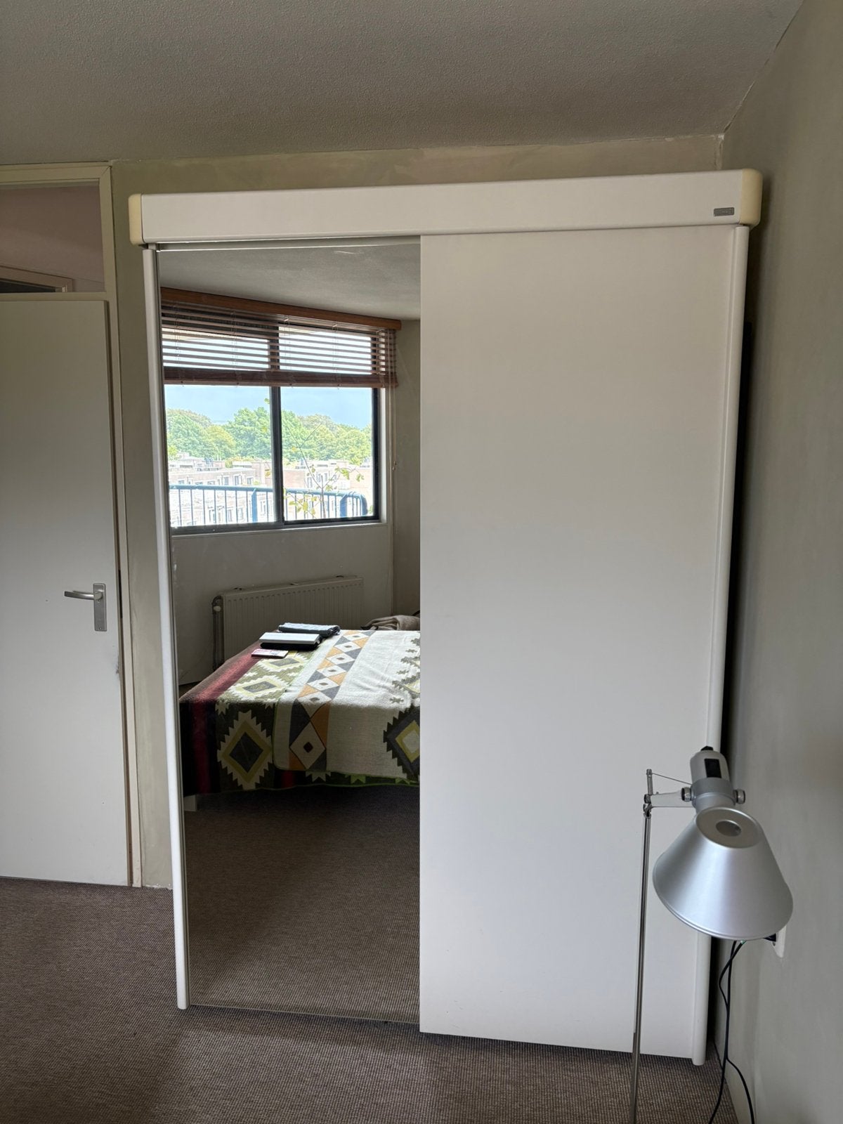 Norma kledinkast met spiegeldeur, Ophalen, Gebruikt, 100 tot 150 cm, 200 cm of meer