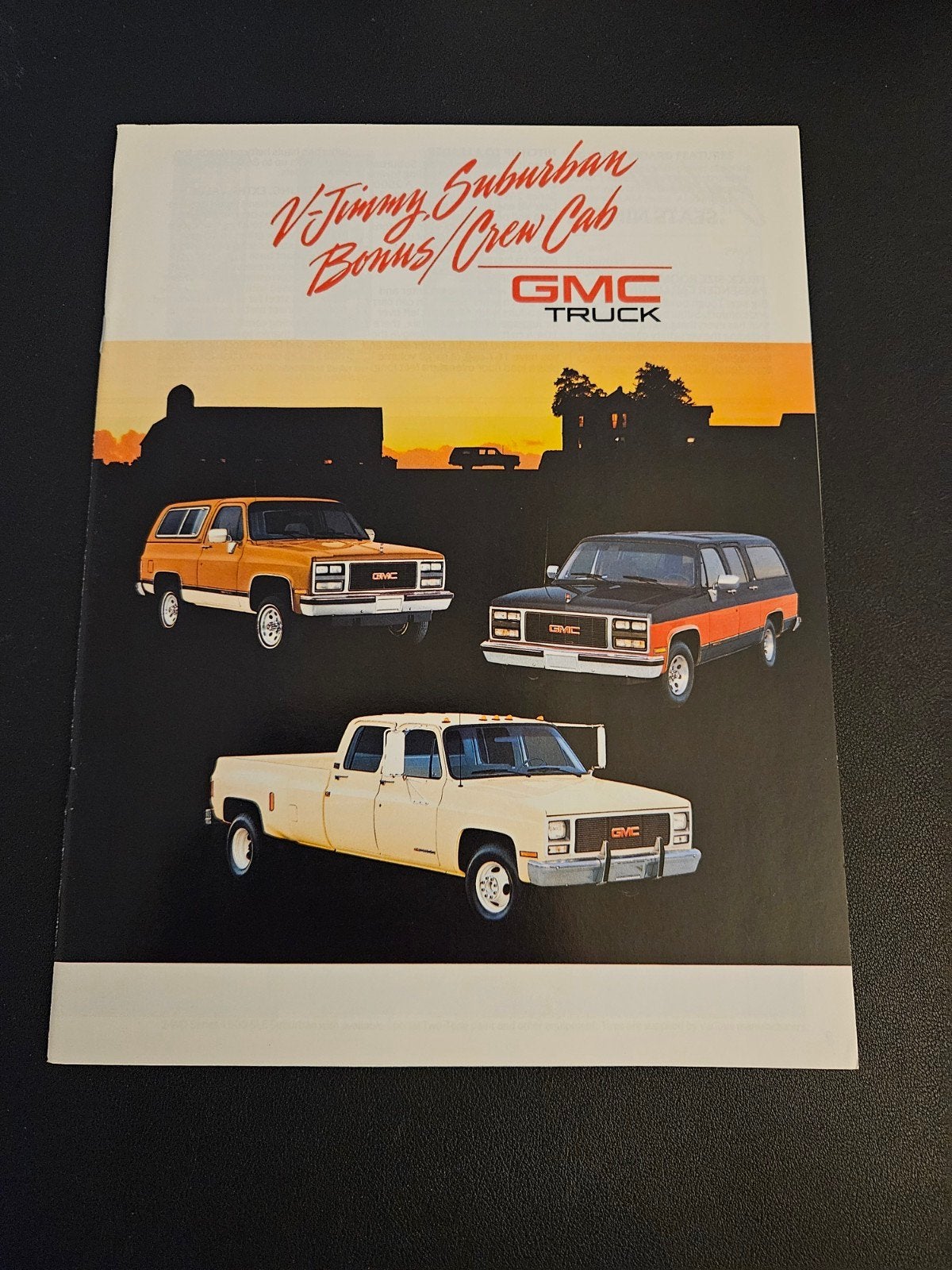 Brochure GMC V-Jimmy/Suburban/Bonus & Crew Cab 1989 USA, Ophalen of Verzenden, Zo goed als nieuw, Overige merken
