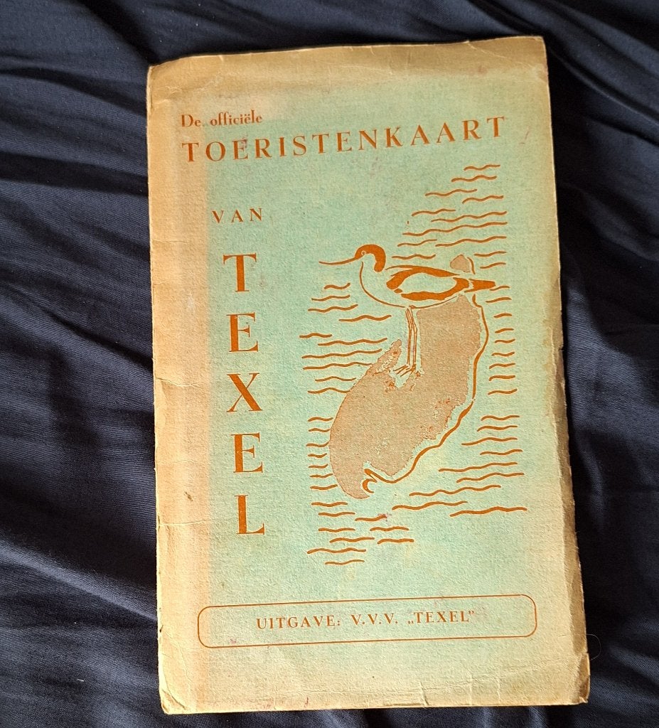 De officiële toeristenkaart van Texel (oud), Gelezen, Ophalen of Verzenden, Landkaart, 1800 tot 2000