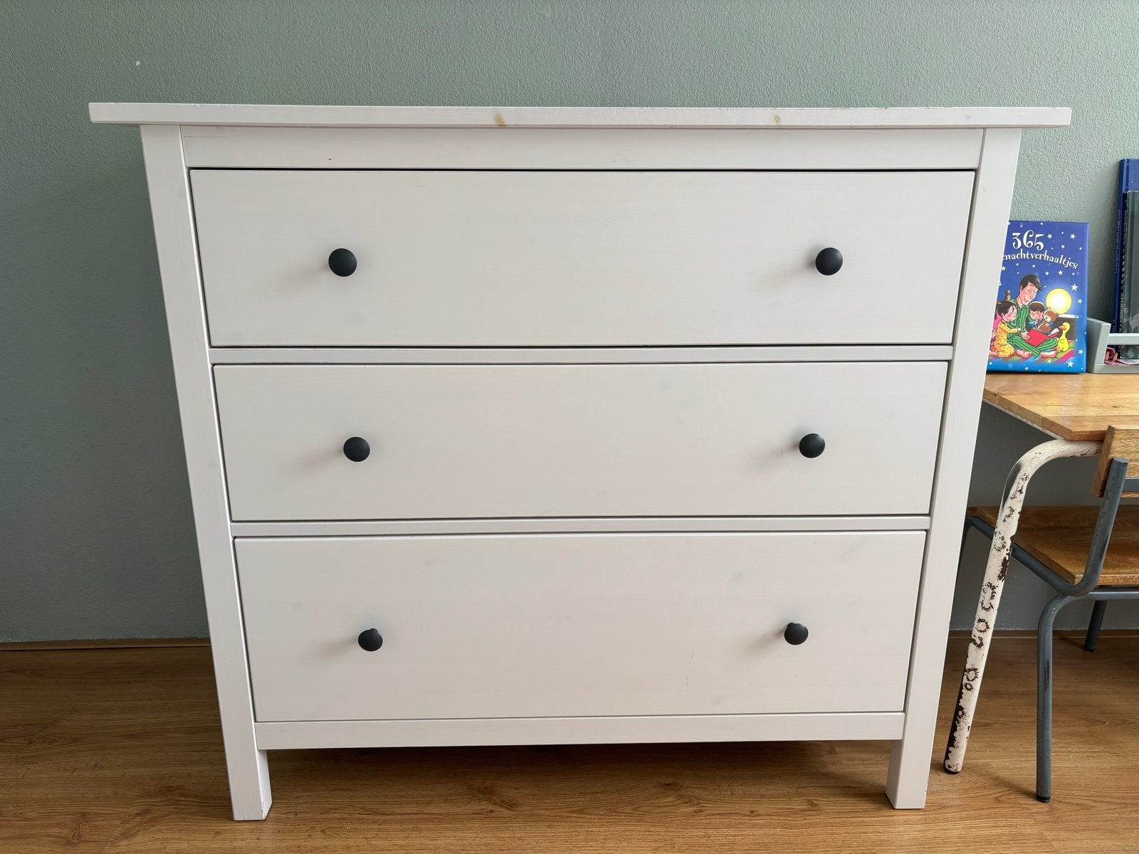 IKEA Hemnes ladekast met 3 lades - Wit, Ophalen, 100 tot 150 cm, Zo goed als nieuw, 3 of 4 laden