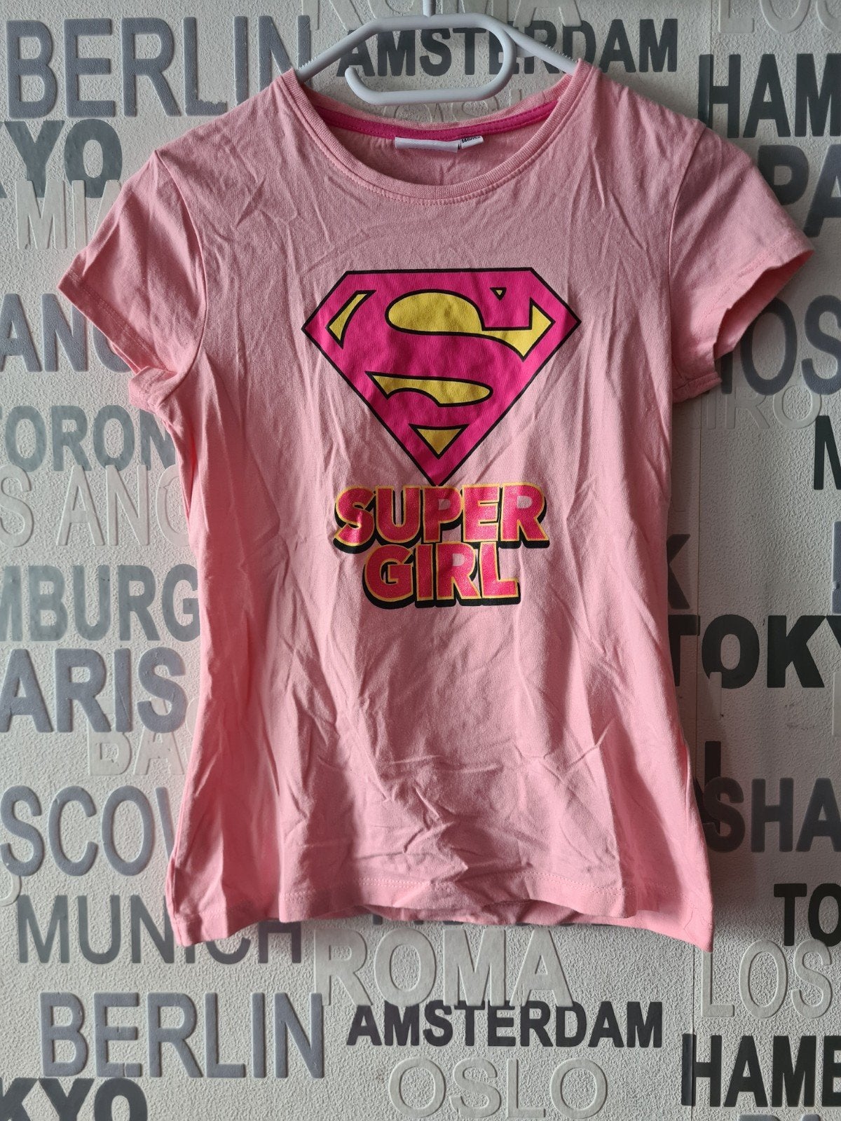 Supergirl T-shirt - Maat 146/152, *, Gebruikt, Meisje, *