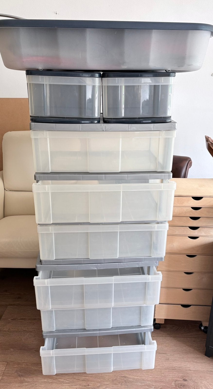 Diverse plastic opbergdozen, Ophalen, Gebruikt