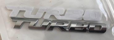 Turbo logo embleem nieuw Chrome metaal, Ophalen of Verzenden, Nieuw