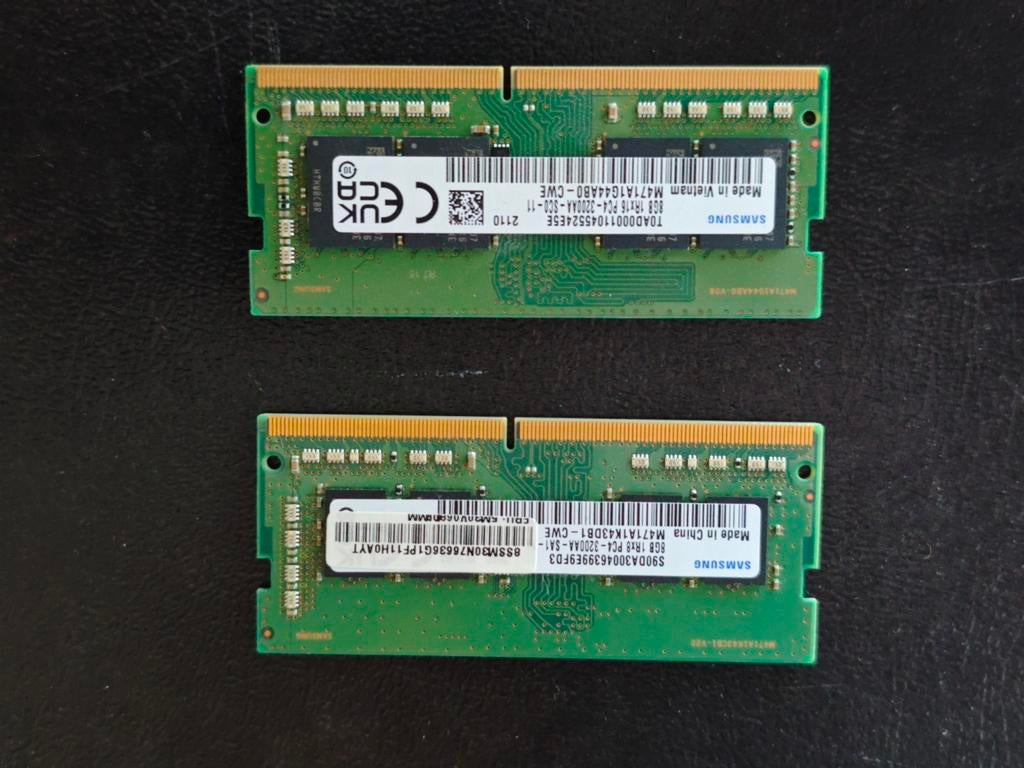 2x Samsung 8GB DDR4 RAM Geheugen voor Laptop (16GB Totaal), Computers en Software, RAM geheugen, Ophalen
