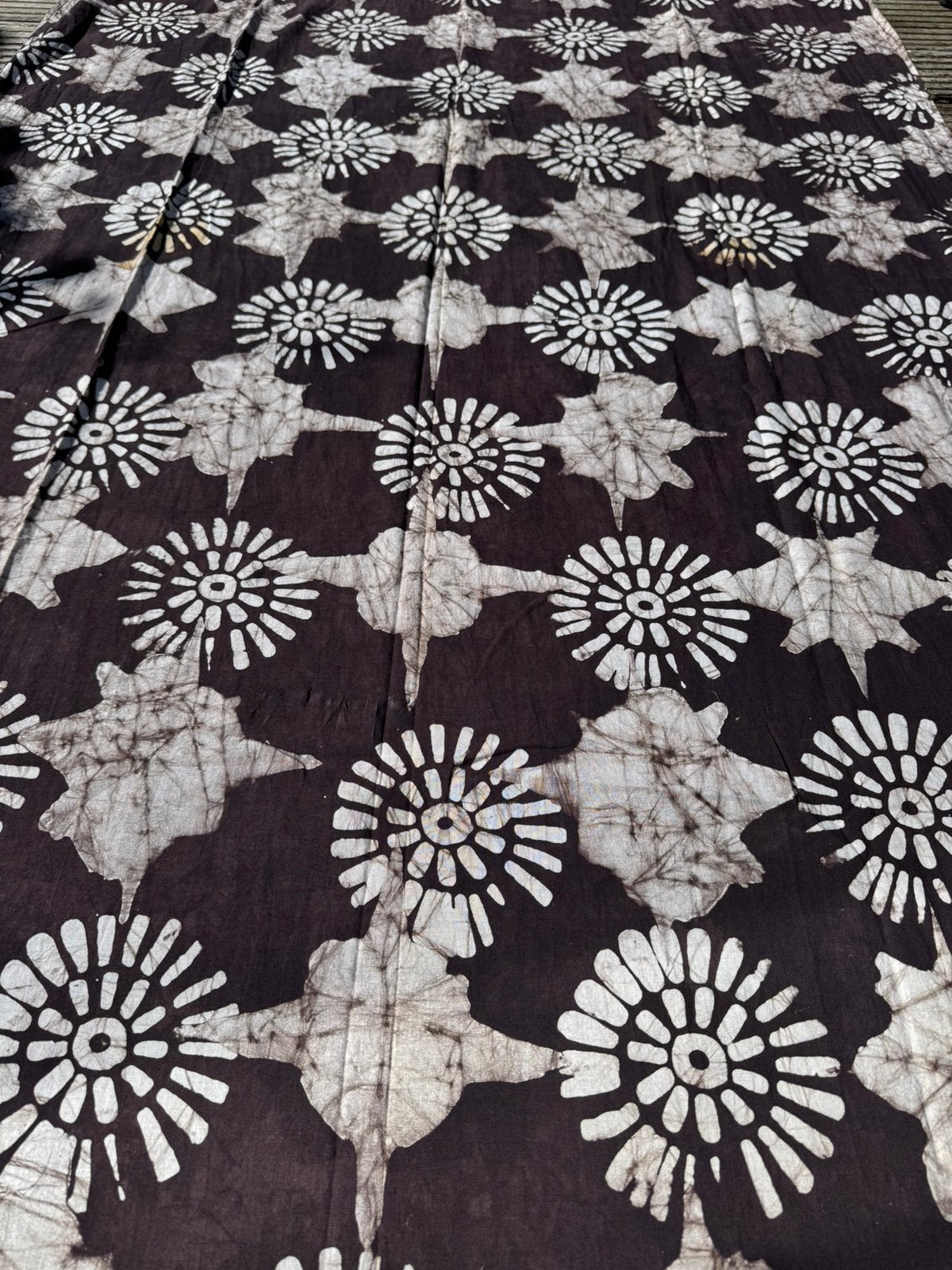 handgemaakt Adire Batik stof uit Nigeria (Yoruba-cultuur)., 120 cm of meer, Ophalen of Verzenden, Zo goed als nieuw, Katoen