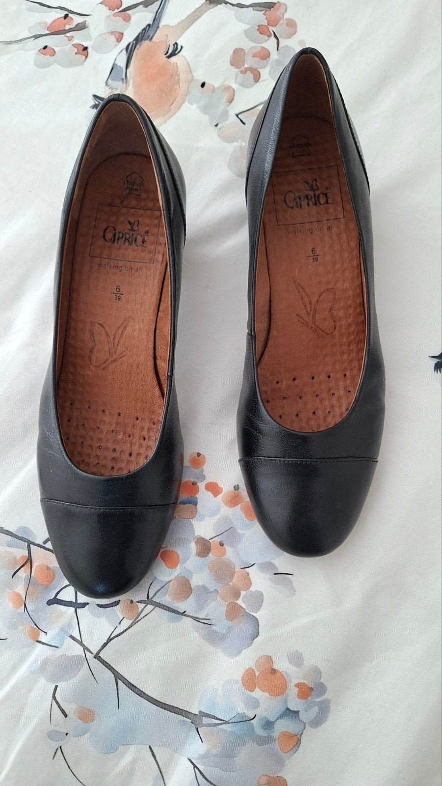 Caprice leren pumps maat 39/6, Ophalen of Verzenden, Zo goed als nieuw, Zwart