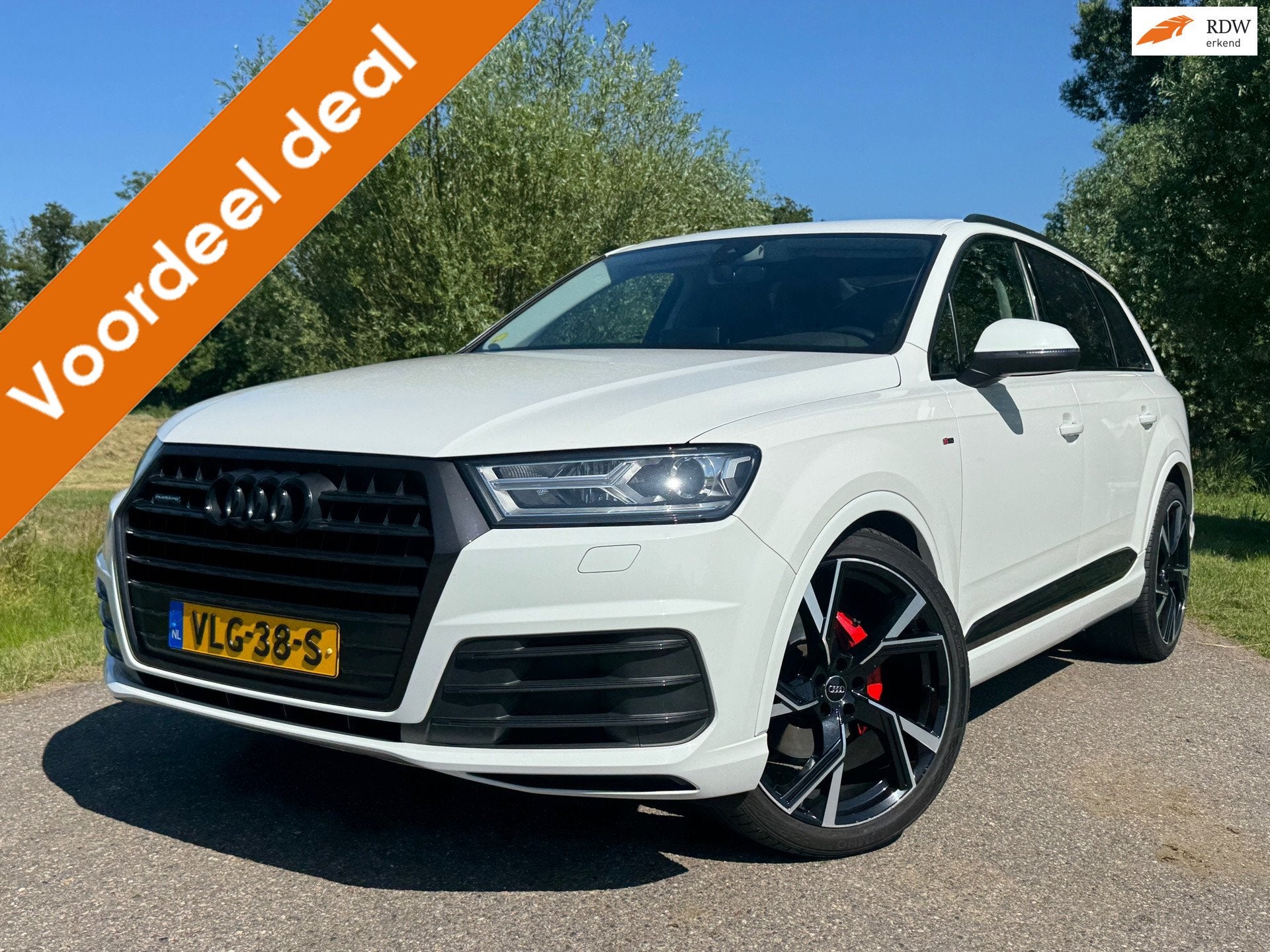 Audi Q7 3.0 TDI ABT 340 PK Quattro Automaat / Leder / 20" Ve, Gebruikt, Wit, Leder, Diesel