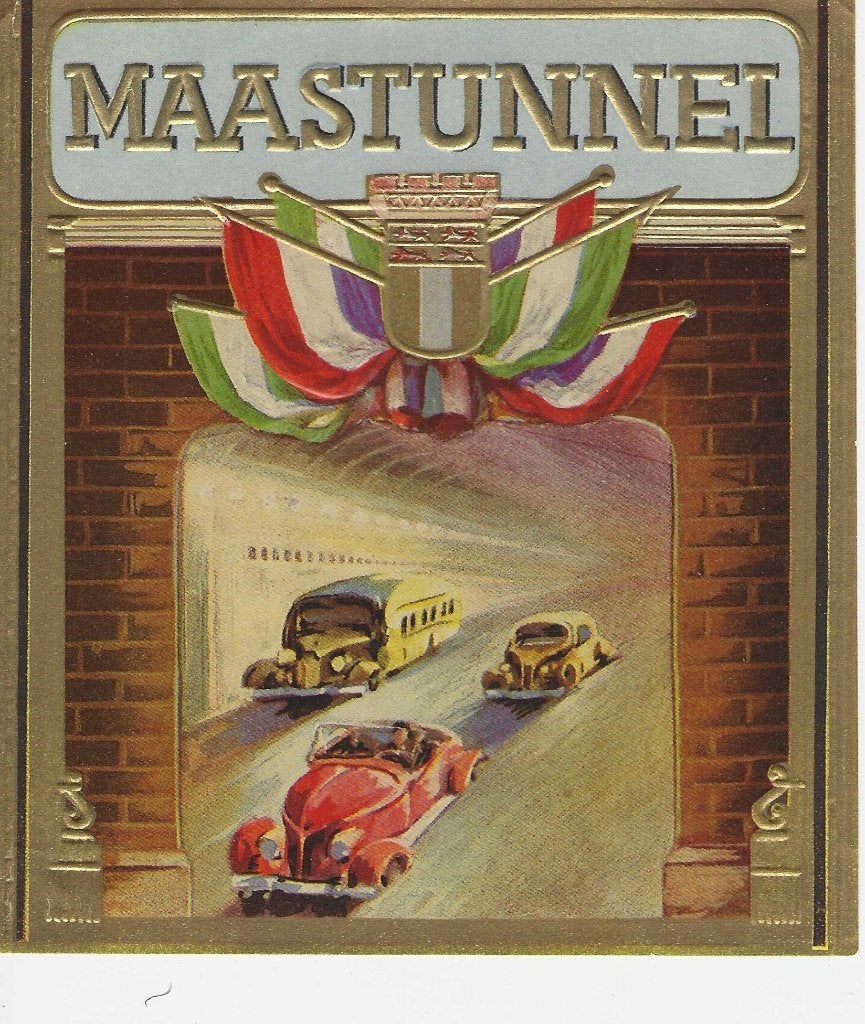 etiket V -701  maastunnel  sigarenbanden, Ophalen of Verzenden, Zo goed als nieuw, Sigarenbandjes
