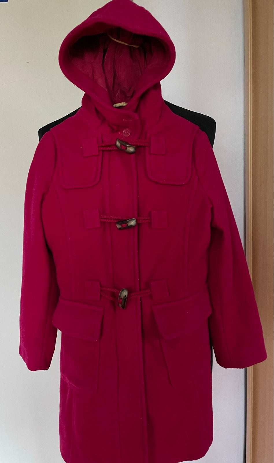 Bordo winterjas van United Colors of Benetton, Kleding | Dames, Ophalen of Verzenden, Gedragen, Maat 38/40 (M), Rood
