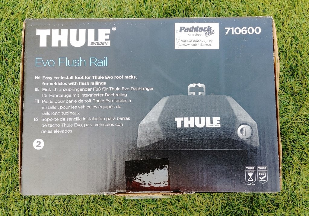 Thule dakdrager voetset 710600 Evo Flush Rail, Auto diversen, Dakdragers, Ophalen of Verzenden, Zo goed als nieuw