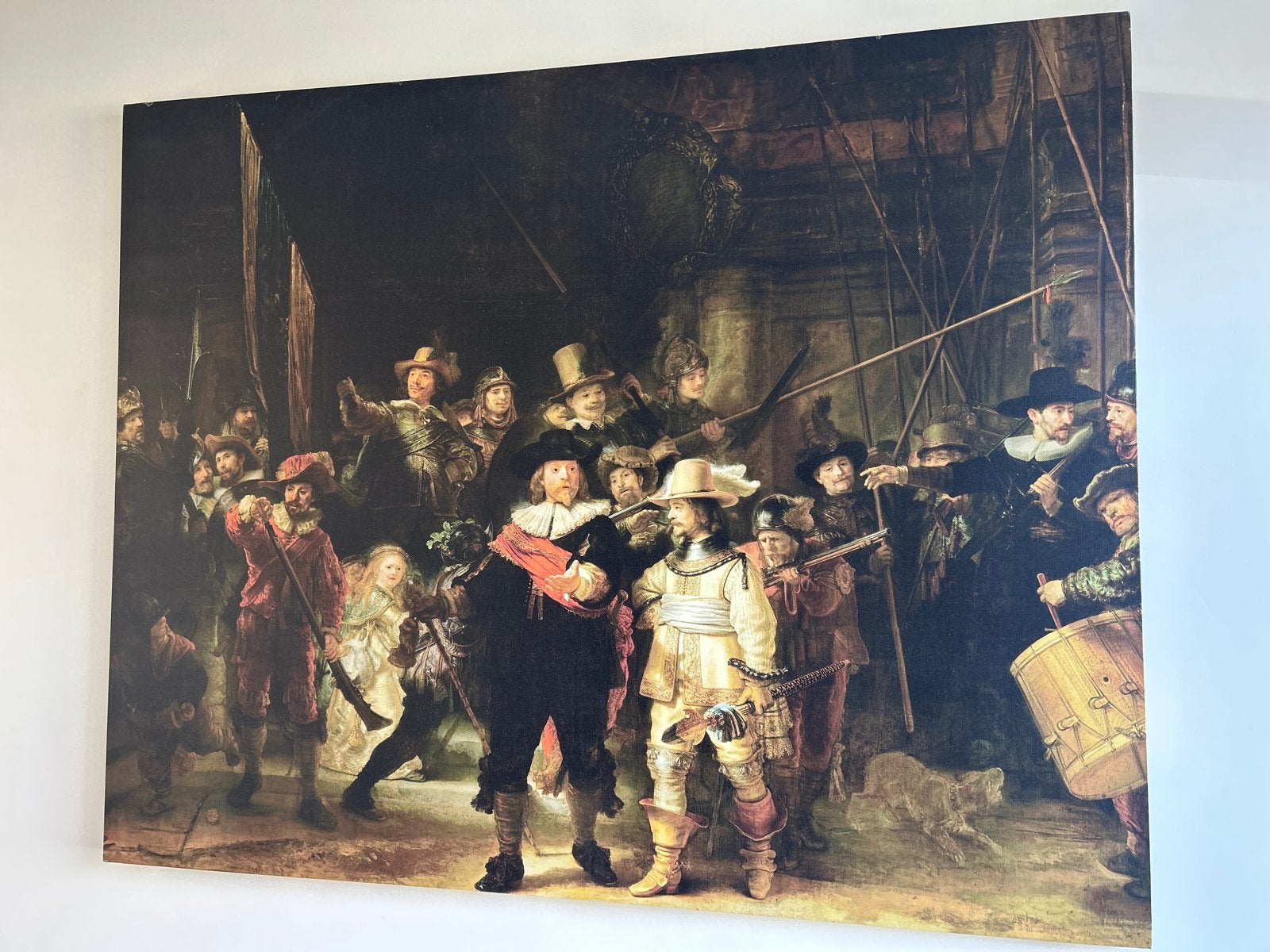 De Nachtwacht Canvas Print - 150x120, Ophalen, Doek, Portret of Personen, Klassiek