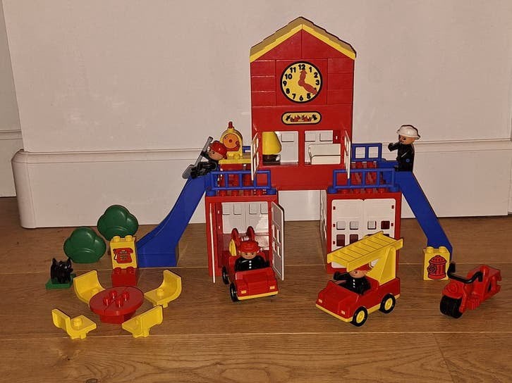 Vintage DUPLO brandweerkazerne, helemaal compleet, Ophalen of Verzenden, Zo goed als nieuw, Complete set, Duplo