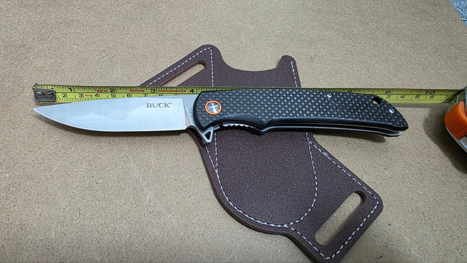 Buck Haxby Carbon Fiber Zakmes met Holster - Nieuw, Ophalen of Verzenden