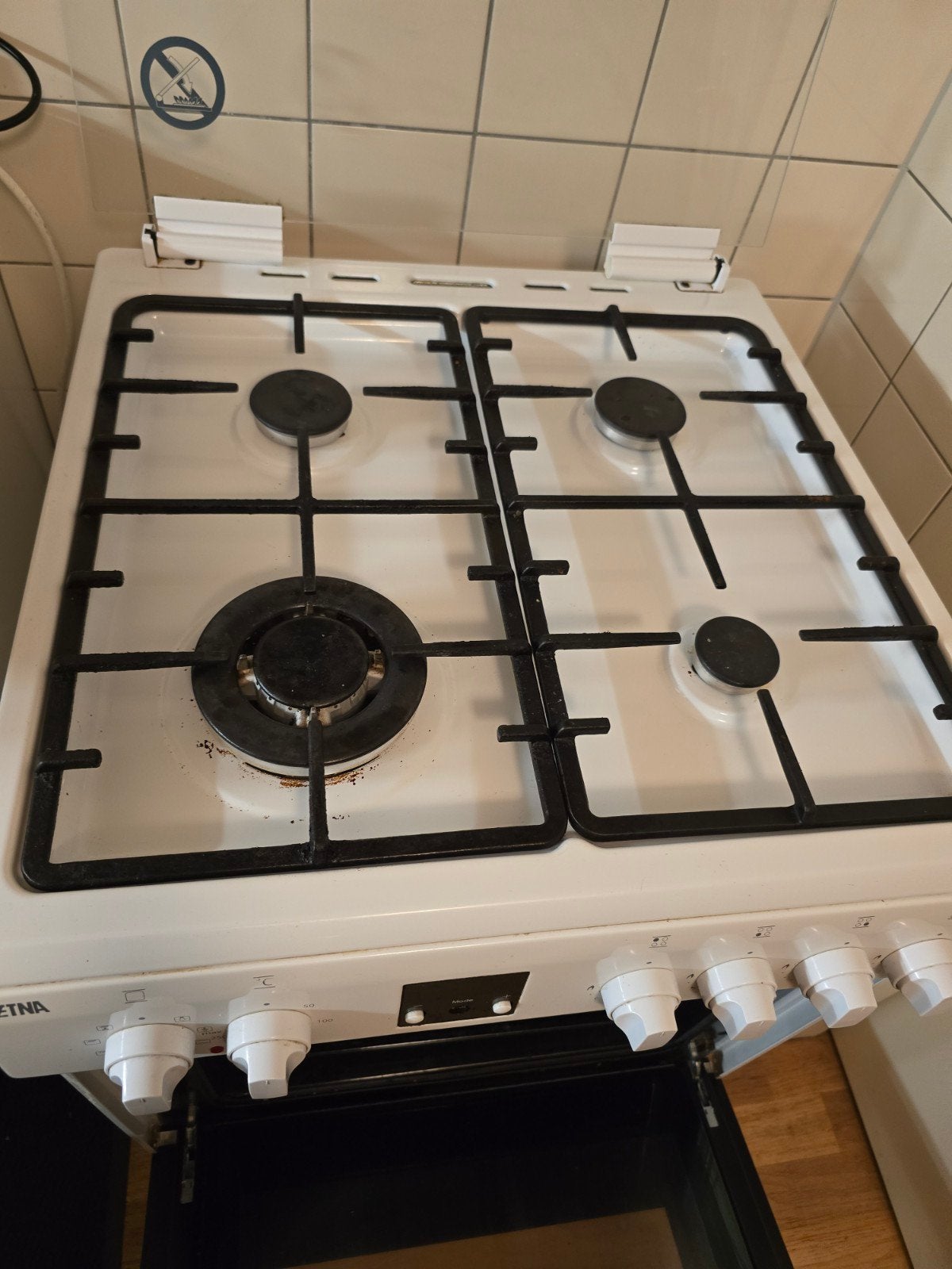 Etna gasfornuis met oven - gebruikt, Ophalen, Gebruikt, 4 kookzones, Gas