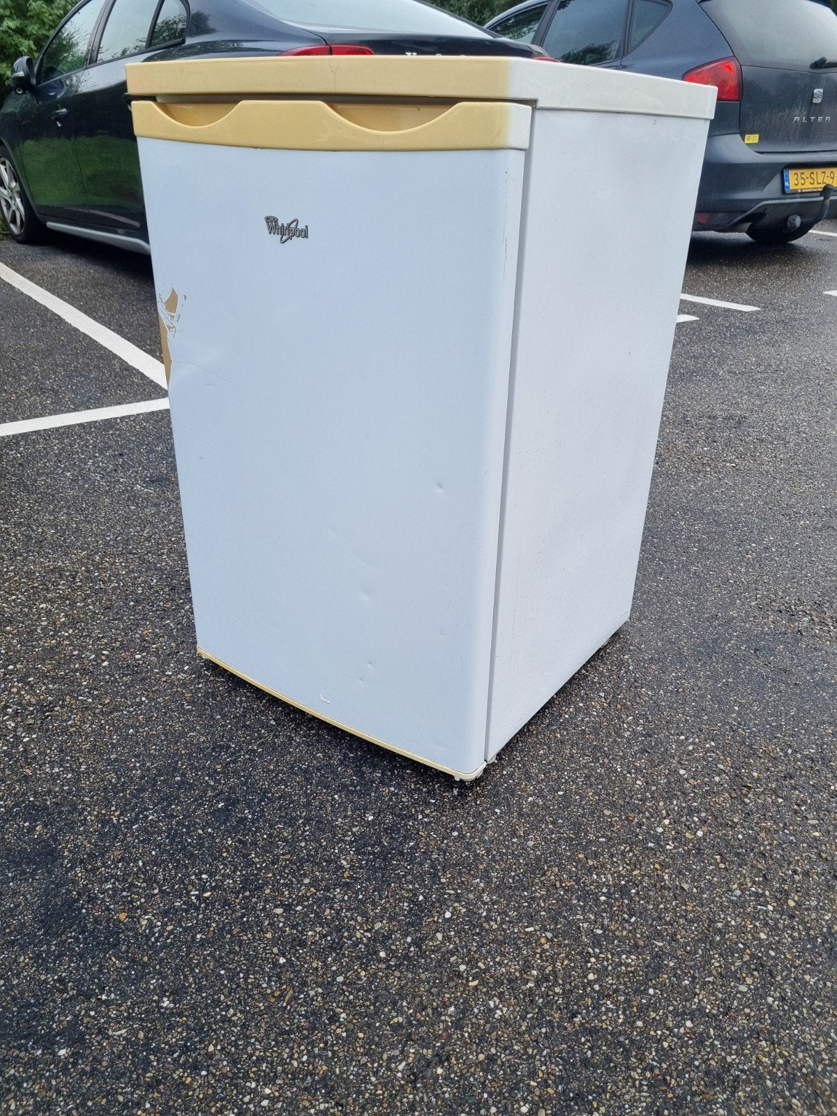 nette tafel model whirlpool koelkast met vriesvak, Ophalen, Gebruikt, 200 liter of meer, 160 cm of meer
