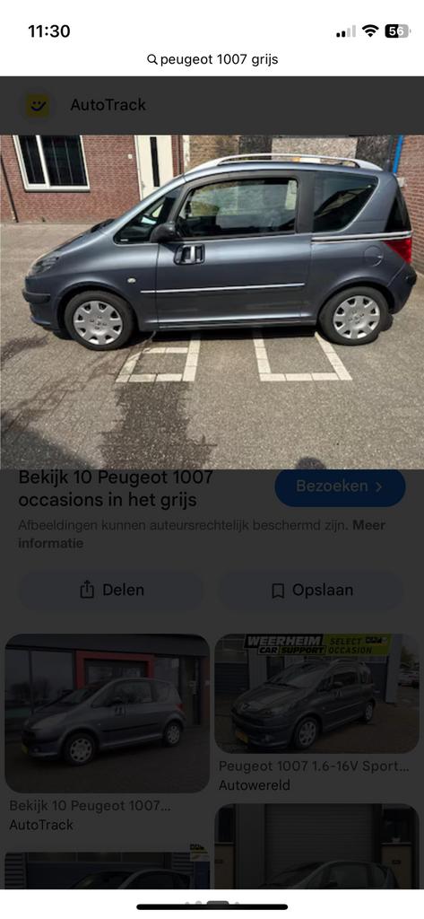 Peugeot 1007 1.4 2007 Grijs NAP, Auto's, Peugeot, Voorwielaandrijving, 15 km/l, 1360 cc, 4 cilinders
