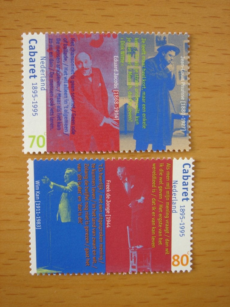 NVPH 1656 en 1657 Nederlands Cabaret 2x, Ophalen of Verzenden, Na 1940, Postfris