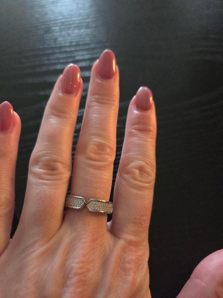 Zinzi zilveren ring maat 53mm, Ophalen of Verzenden, Zo goed als nieuw, 17 tot 18, Dame