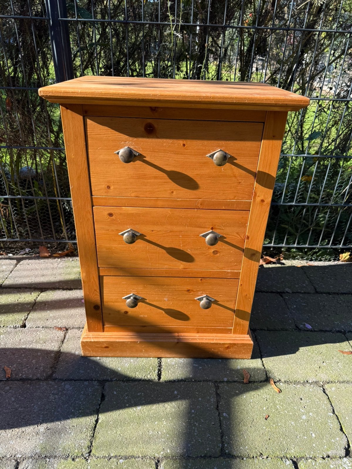 Oud geloogd grenen ladekastje ladenkastje massief, Huis en Inrichting, Ophalen, Gebruikt, 50 tot 100 cm, 3 of 4 laden