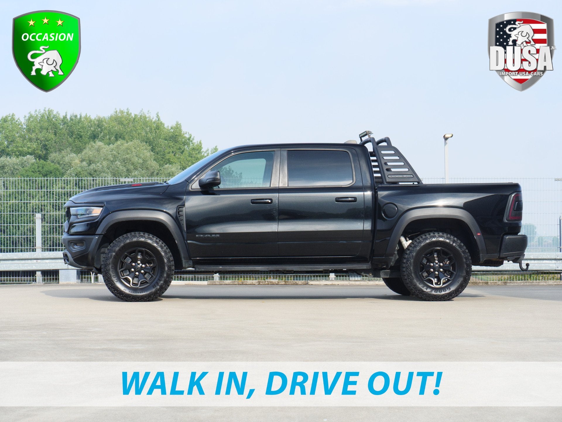 RAM 1500 | TRX | 6.2L Supercharged V8 | Crew cab | 4X4 | 850, Auto's, Gebruikt, Zwart, Leder, Lederen bekleding