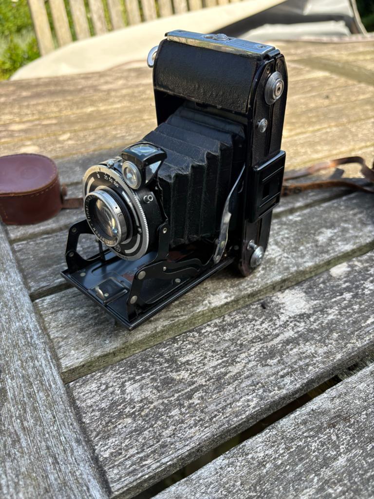 Vintage Rodenstock Trinar Vario Balgcamera (ca. 1930), Audio, Tv en Foto, Fotocamera's Analoog, Ophalen of Verzenden, Gebruikt