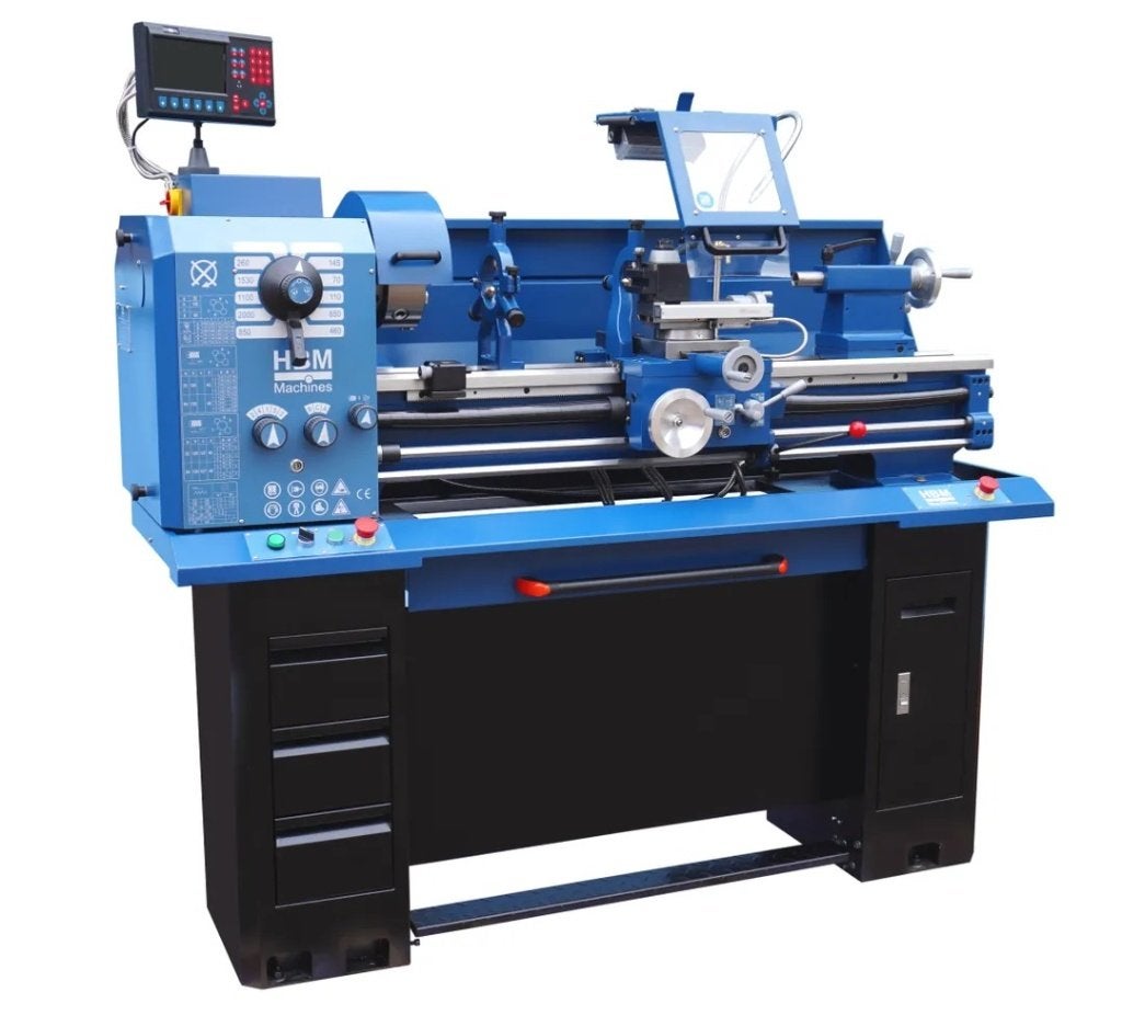 HBM 330 x 1000 DRO Metaaldraaibank - 400 Volt - 1,5 KW, Ophalen, Zo goed als nieuw, Metaaldraaibank, 500 tot 1000 mm