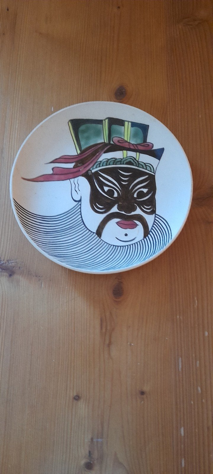 Decoratieve Chinese Wandbord met Masker - 20,5 cm, Ophalen of Verzenden