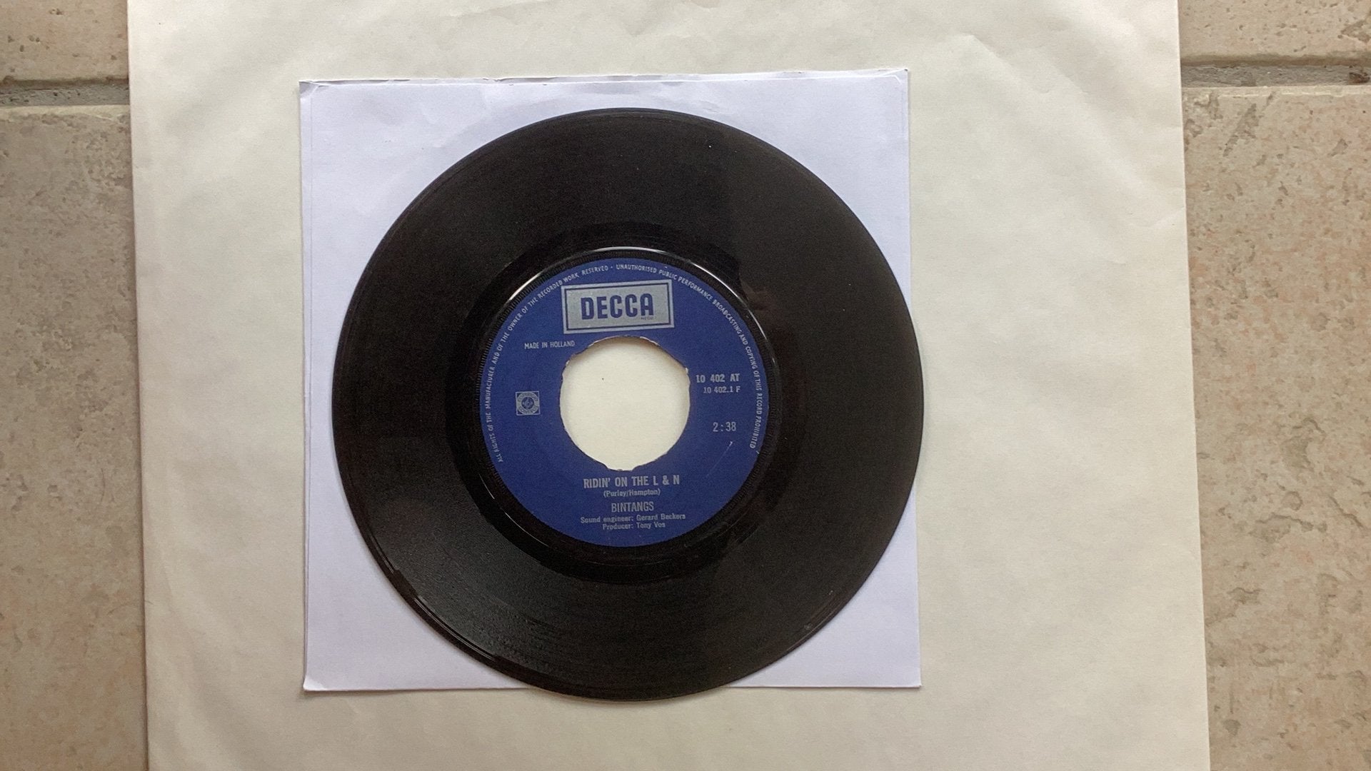 Single Bintangs - Ridin’ on the L & N, Ophalen of Verzenden, Gebruikt, 7 inch, Pop