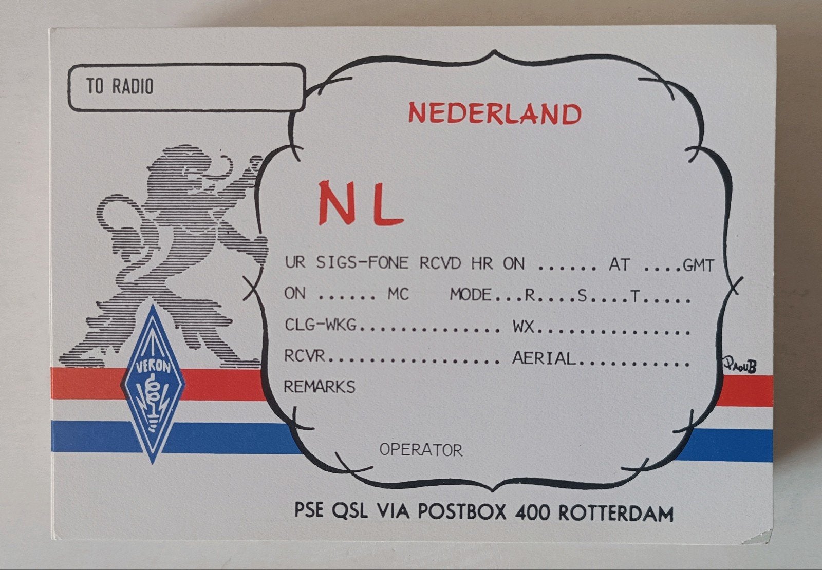 Vintage ongebruikte VERON QSL kaarten - ca. 150 stuks, Ophalen of Verzenden, 1980 tot heden, Ongelopen, Zuid-Holland