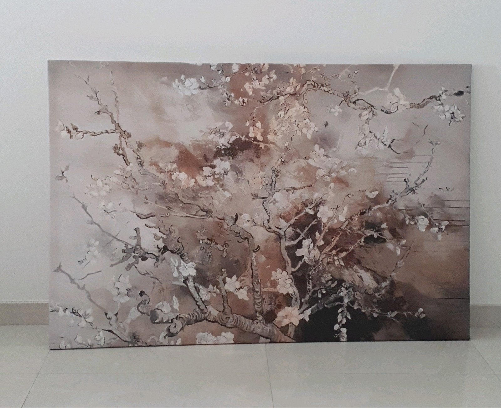 Schilderij bloesem boom 80x120 cm, Ophalen of Verzenden