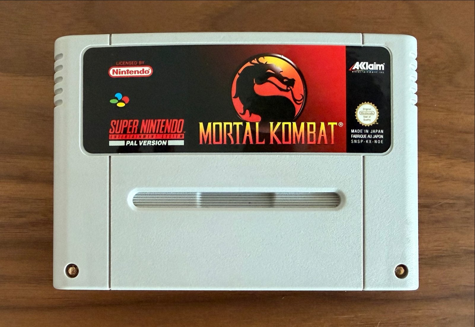 Mortal Kombat - Super Nintendo (SNES) PAL Versie, Gebruikt, Vechten, 2 spelers, Eén computer