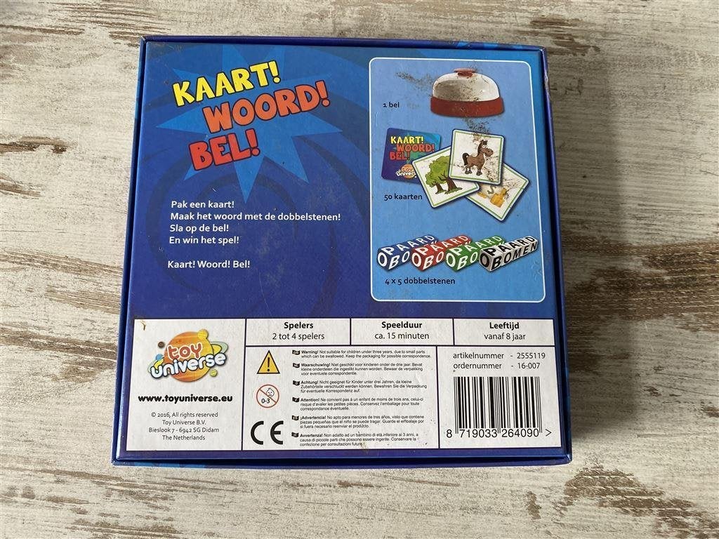 kaart! woord! bel! gezelschapsspel [s249], Verzenden, Zo goed als nieuw