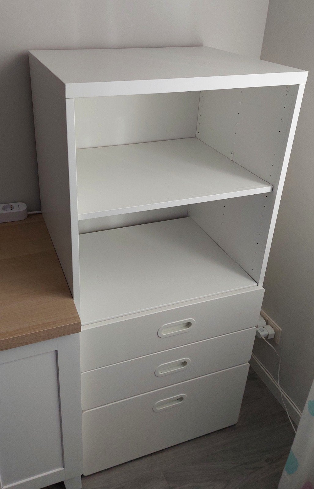 Smastad / Platsa  Witte kast met 3 lades en 2 extra nieuwe p, Ophalen, Zo goed als nieuw